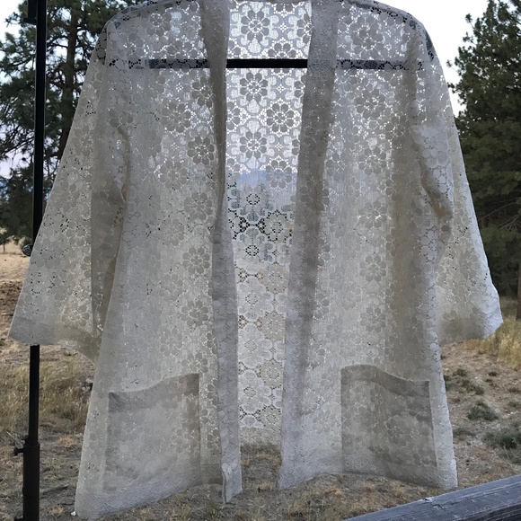 Vintage, Little House Creation, XL, Ivory/Cream, Lace, Coverlet/Jacket - Picture 1 of 7